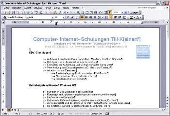 Computerschulung Dresden – Computerkurs Textverarbeitung Computerkurs Textverarbeitung